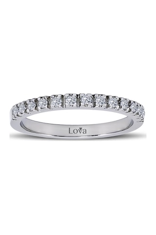 Lova 0,16 Karat Pırlanta Yarımtur Yüzük - 1030149