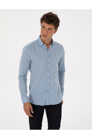 Pierre Cardin Erkek Mavi Gömlek Desenli 50316768-vr036 Mavi