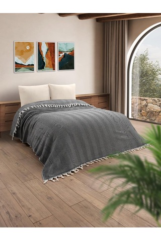 Battaniye Pamuk Miren 180x200 Cm Siyah