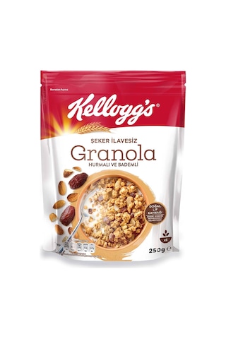 Kellogg's Şeker İlavesiz Hurmalı ve Bademli Granola 3 x 250 G