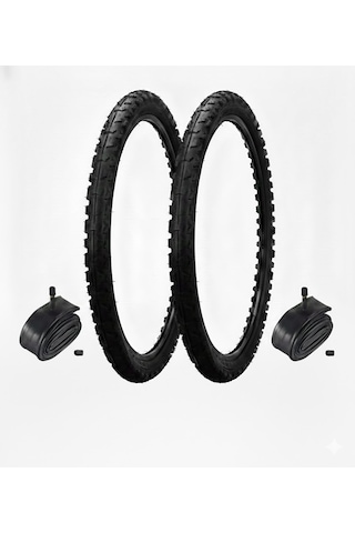 Güçlü Bisikletmotosiklet 16 Jant Lastik Seti - 2 Dış + 2 İç Lastik Oto Kalın Sibop - 16x1.75 / 2.125 Uyumlu