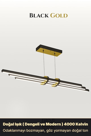 Cosmo Gold Lineer Led Sarkıt Avize Kumandalı Dim Edilebilir Aşağı Işık Diğer