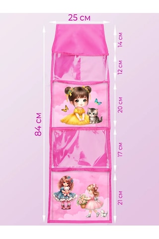 Poketun Anaokulu Dolabı İçin Şeffaf Ceplikler 387438492 Pembe
