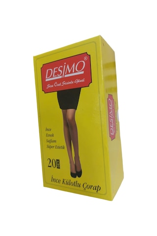 Desimo 3'lü 20 Denye Mat İnce Külotlu Çorap-siyah Siyah