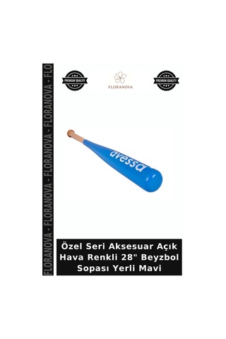 Özel Seri Aksesuar Açık Hava Renkli 28" Beyzbol Sopası Yerli Mavi