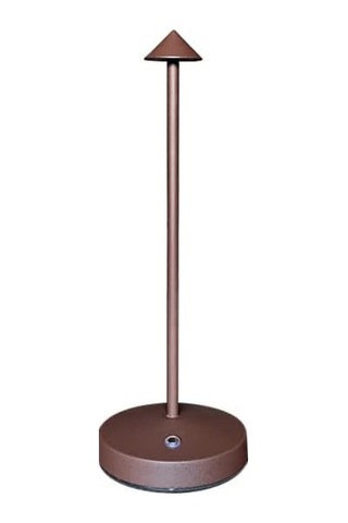 Şarj Edilebilir 2'li Led Masa Lambası Seti, Taşınabilir Gece Aydınlatması, 2 Seviye Parlaklık, Modern Tasarım Kahverengi Kahverengi