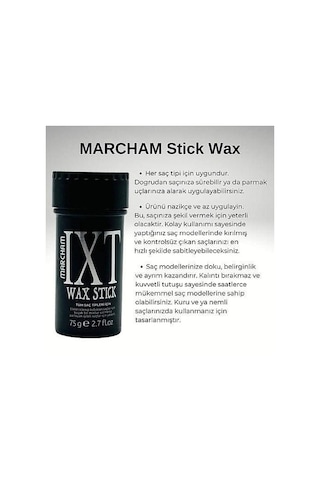 Marcham Erkekler İçin Saç Şekillendirici Stick Wax 2 x 75 G