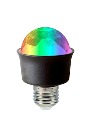 Ledx Al-kxt6882 Mini 360 Derece Led 3.3 Watt E27 Duy Rgb Renk Disko Lamba Gece Lambası Çocuk Odası Renkli