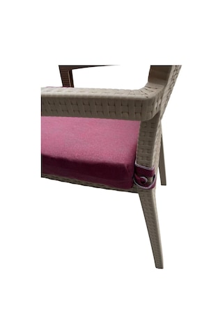 Sandalye Minderi Koltuk Minderi Su İtici Güneşe Dayanıklı Sandalye Minderi 50x50x8 Bordo 4 Adet Mavi