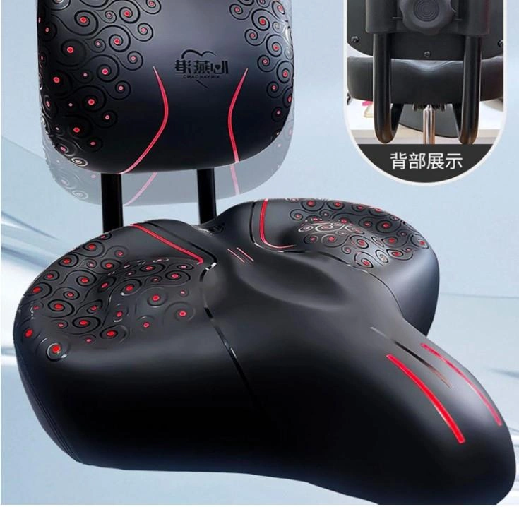 Sırt Destekli Bisiklet Sele Koltuğu Sırt Desteği İle Bisiklet Elektrikli Bisiklet Selesi Kırmızı Siyah