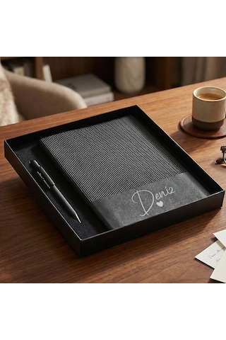 Bk Gift Kişiye Özel İsimli Defter Kalem Seti -9, Hediye Kutulu Premium Not Defteri Seti, Kurumsal Promosyon Seti Kobitmeyencom36375 Bk Gift