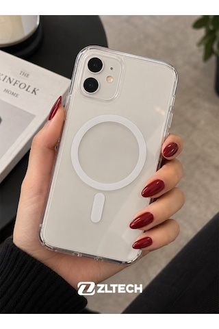 Apple iPhone 11 Uyumlu Magsafe Özellikli Sert Şeffaf Kılıf PLASTIC COVER
