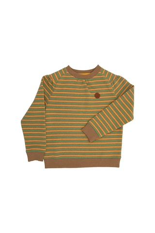 Kız Çocuk Recycle Pamuk Çizgili Sweatshirt 001