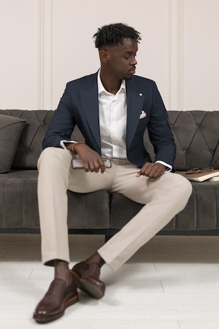 Paul Martin Slimfit İtalyan Yaka Astarlı Torba Cepli Blazer Ceket Lacivert