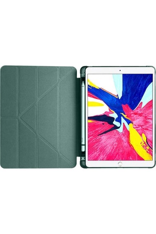 Apple Uyumlu iPad Pro 12.9 Inç 5. Ve 6. Nesil 2021 / 2022 M2 Çip Kalem Bölmeli Standlı Silikon Kılıf Kılıf