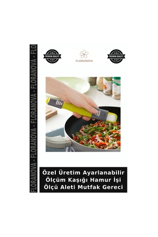 Özel Üretim Ayarlanabilir Ölçüm Kaşığı Hamur İşi Ölçü Aleti Mutfak Gereci Çok Renkli