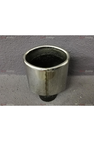 Tek Çıkışlı 95mm Egzoz Ucu Eğik Oval Ağız
