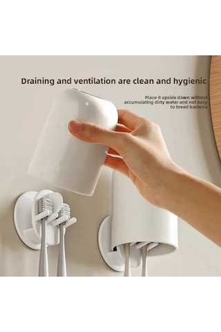 Kosona Duvar Montajlı Aileler İçin Diş Fırçası Tutucu, Çocuk Ve Çiftler İçin Tuvalet Dolabı, Diş Macunu Tutucu İle Banyo Düzenleyici Diğer