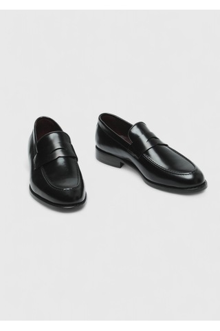 Ramsey Siyah Deri Klasik Loafer