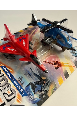 Sürtmeli Uçak Ve Helikopter Seti 2' Li Set 19x12 Cm