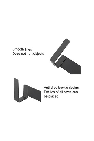 Dancemonkey 3 Adet Duvara Montajlı Karbon Çelik Tencere Kapağı Tutucu Diğer