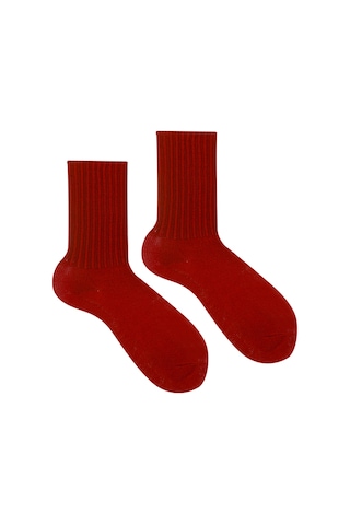 Ozzy Socks Soft Touch Kışlık Kadın Yünlü Uyku Çorabı Bordo