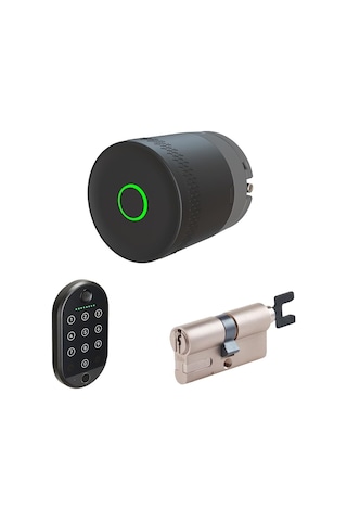 Linus L2 Lite Akıllı Kilit Siyah Ayarlanabilir Silindir Parmak İzi Okuyucu - 3'lü Bundle Seti