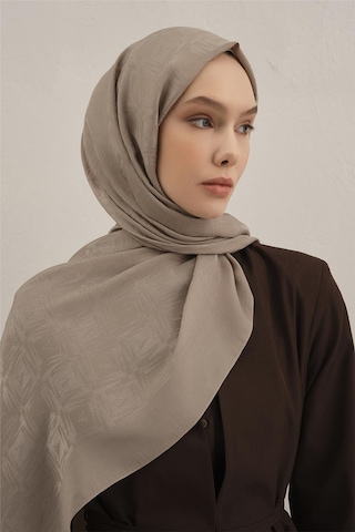 Armine Lyocell Naia Kare Monogram Şal 6 07 Vizon
