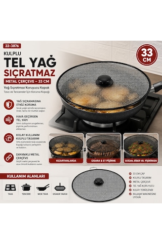 Storeşahin Yağ Sıçratma Koruyucu Tel Kulplu Metal Çerçeve Shn0720