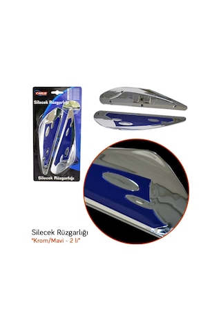 Carub Silecek Rüzgarlığı Krom-Mavi 2 Li Br1400304