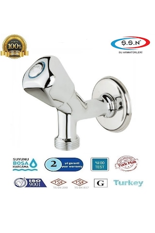 Şahinler Klasik Çamaşır, Bulaşık Makina Musluğu - %100 Prinç Krom
