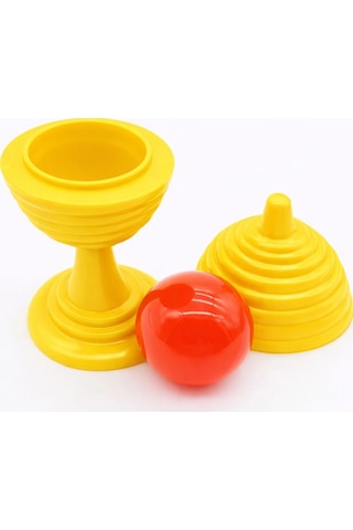 Sarı Renk Sihirli Kupa Top Kaybetme Oyunu 7 Cm Bx40