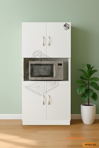 Tamamı Mdf 4 Kapaklı Mikrodalga/mini Fırın Dolabı Çok Amaçlı Mutf