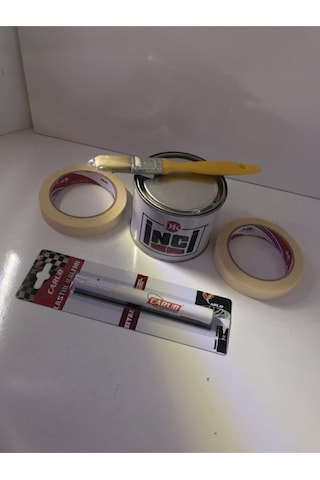 Ahmet Otomotiv Inci Yanak Boyası Takımı Ve Carub Lastik Yazı Kalemi
