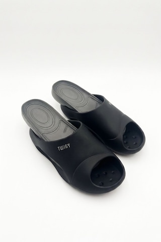 Twigy Sezar Erkek Terlik Siyah-gri 41/45 Gri - Siyah