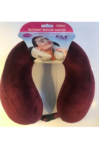 Alf Visko Seyahat Boyun Yastığı Bordo