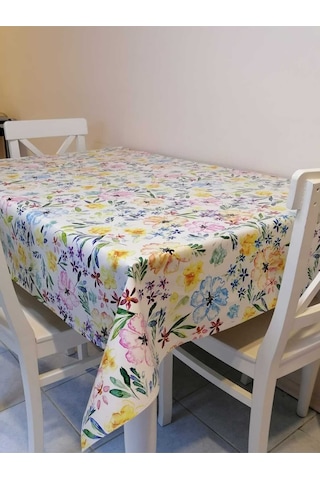Elyaflı Pvc Muşamba - Desenli Silinebilir Masa Örtüsü 01fnt11921 Sarı