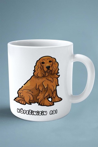 Cocker Spaniel Köpek Isimli Kişiye Özel Baskılı Kupa Bardak En Iyi Dost Çok Renkli