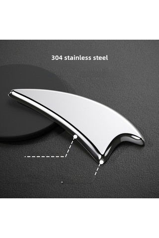 Springsun Stainless Steel Fasciia Bıçak Seti 5 Parça - Kas Gerginliği Serbestleştirme, Vücut Masajı, Fitness Ve Sağlık Gereci Yarasa Tipi B, Kadife Çanta İle Diğer