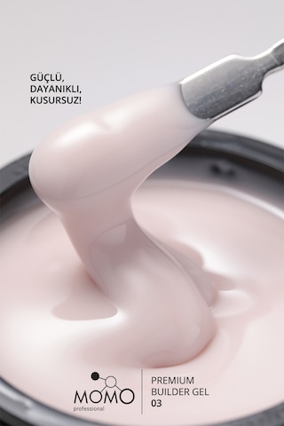 Momo Professional Premium Builder Gel Protez Tırnak Jeli No.03 Açık Bej 55 gr