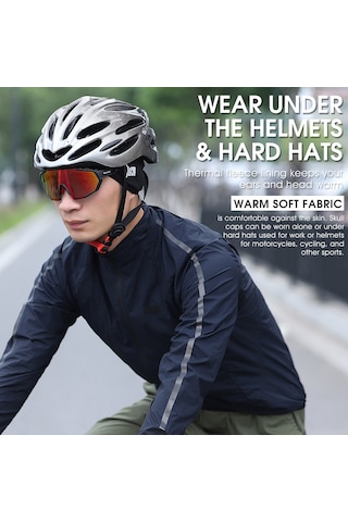 Vkemall Kış Bisiklet Spor Kaskı - Camo Asker Yeşili, Gözlük Delikli, Rüzgar Engeli, Elastik Kadife, Sıcak Tutucu, 52-60cm Baş Çevresi Çok Renkli