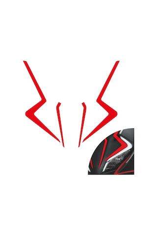 Cfmoto 450sr Sticker Ön Kafa Dörtlü Etiket Modeli Kırmızı