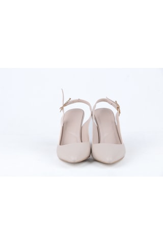 Ayakkabımood Cc 8 Cm Arka Açık Kadın Stiletto Ayakkabı Siyah