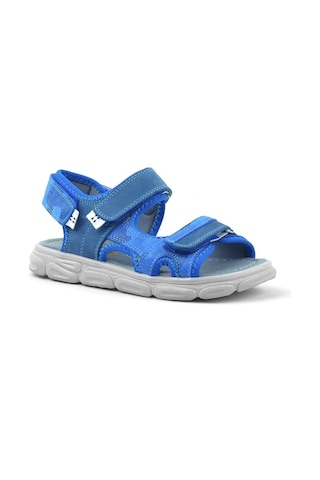 Rakerplus Hakiki Deri Mavi Kamuflaj Çocuk Sandalet (539696914) Mavi