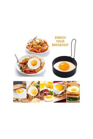 Ximistore9 3'lü Paslanmaz Çelik Yumurta Çemberi - Anti Yapışkan Pişirme Kalıbı, Omlet Ve Köfte İçin Çok Renkli