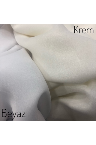 Tül Perde Brillant Marka İpek Krep Zemin Düz Sade Tül Sık Dokuma Ekru