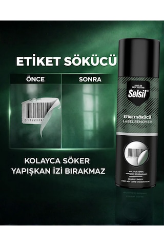 2x Selsil Etiket Sökücü Yapışkan Kalıntı Ve Etiket Temizleyici Sprey 1 Adet