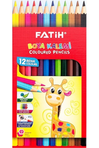 Fatih 4'lü Boya Seti - 12'li Kuru, Keçeli, Sulu ve Pastel Boya