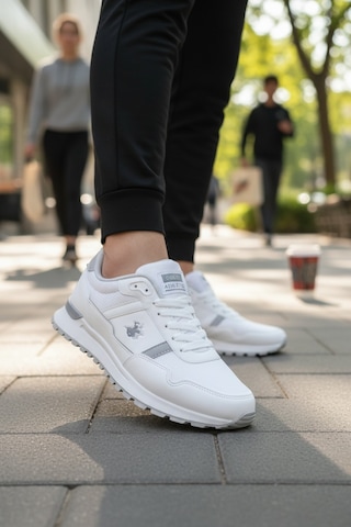 Enoch File Detaylı Hafif Taban Bağcıklı Erkek Sneaker Spor Ayakkabı Beyaz