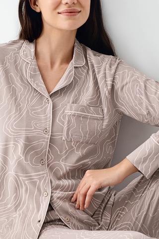 Pierre Cardin Kadın Kahverengi Pijama Takımı Pc9098-s-v1 Kahverengi